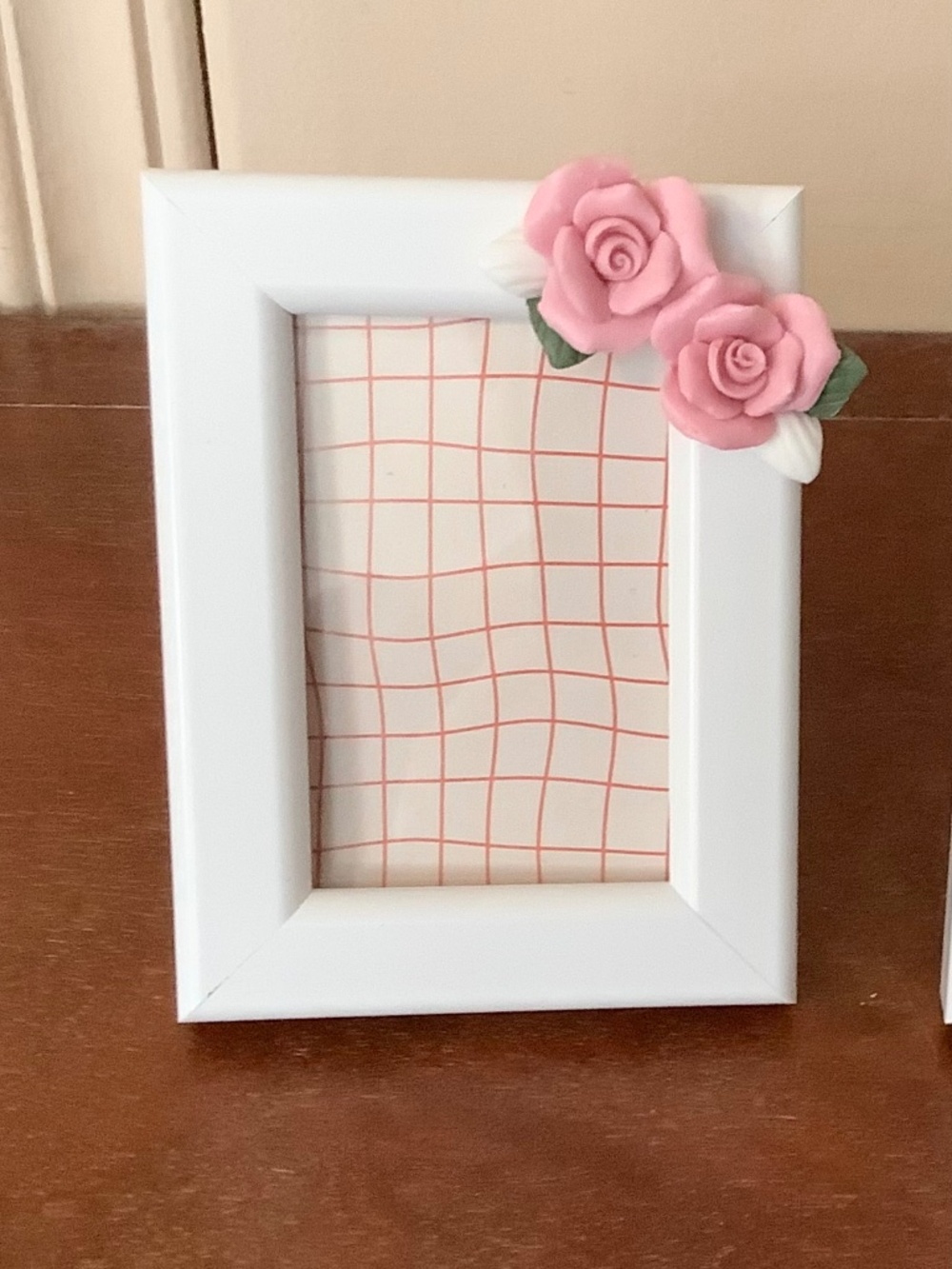 2”x3” porcelain rose frame